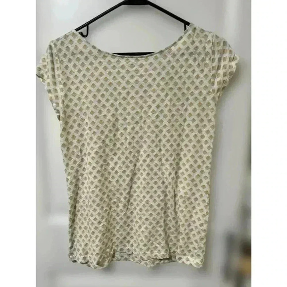 Loft Outlet Orange And‎ Beige Blouse, Size Small - Picture 2 of 4